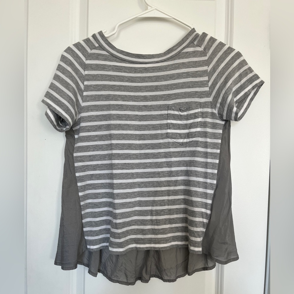 Sacai Luck paneled Cotton  Striped T-shirts